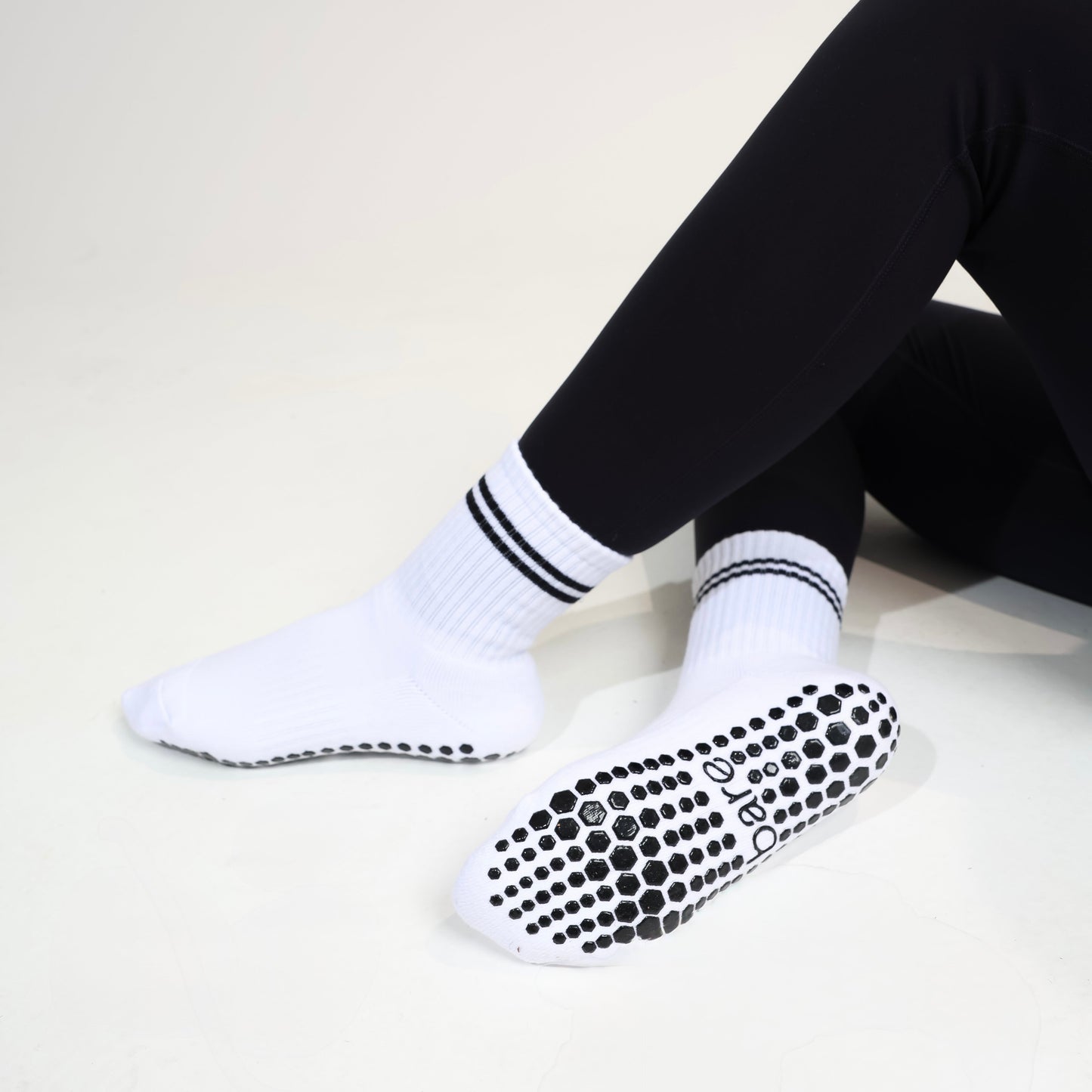 MINI BLACK STRIPED CREW SOCKS