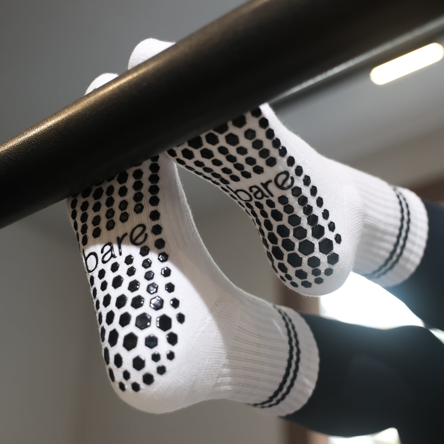 MINI BLACK STRIPED CREW SOCKS